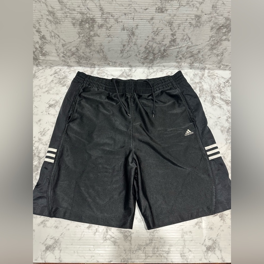 Adidas Vintage 00s Black White 3 Stripe Logo Men’s M  Active Gym Shorts